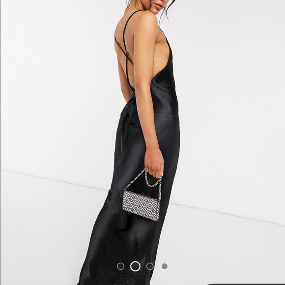 ASOS satin maxi dress in black (6) - Picture 3 of 7